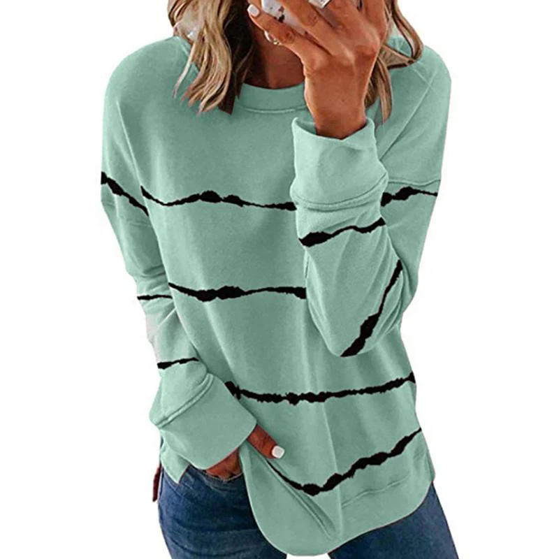 Women Casual Stripe Pullover - Image 10