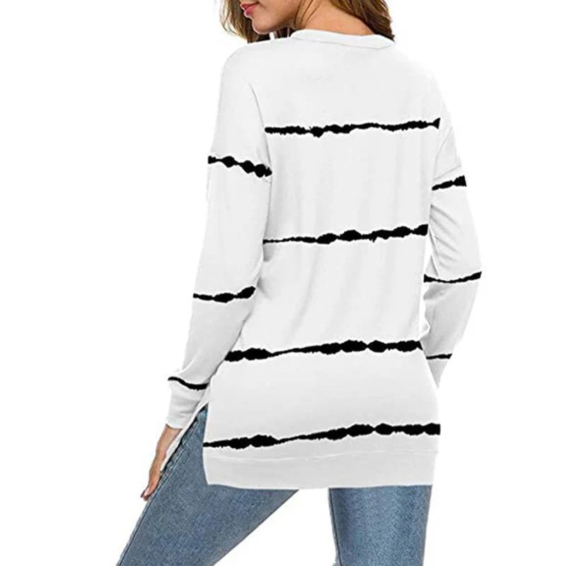 Women Casual Stripe Pullover - Image 13