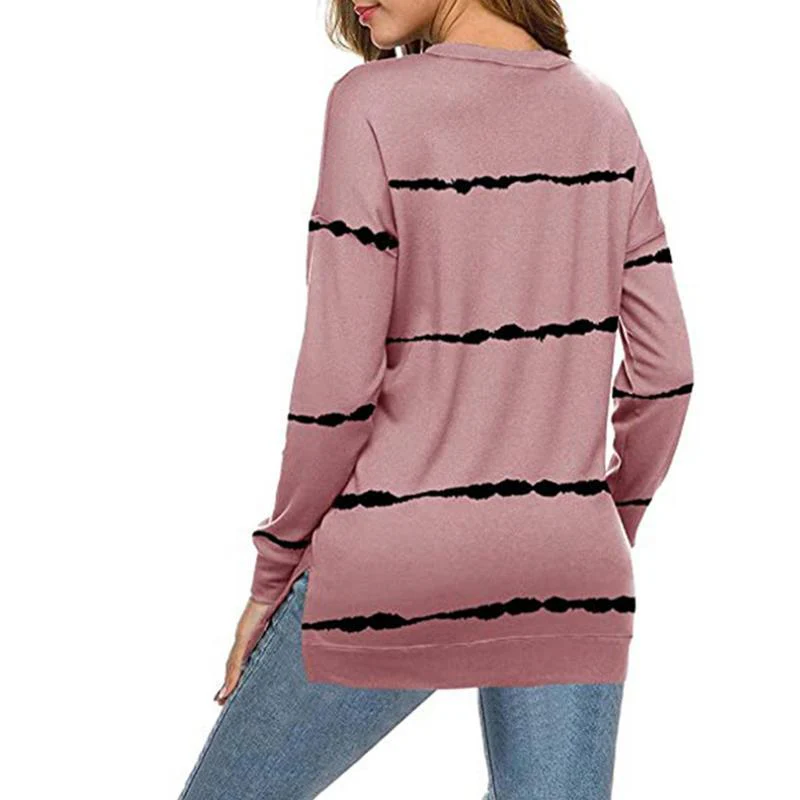 Women Casual Stripe Pullover - Image 15