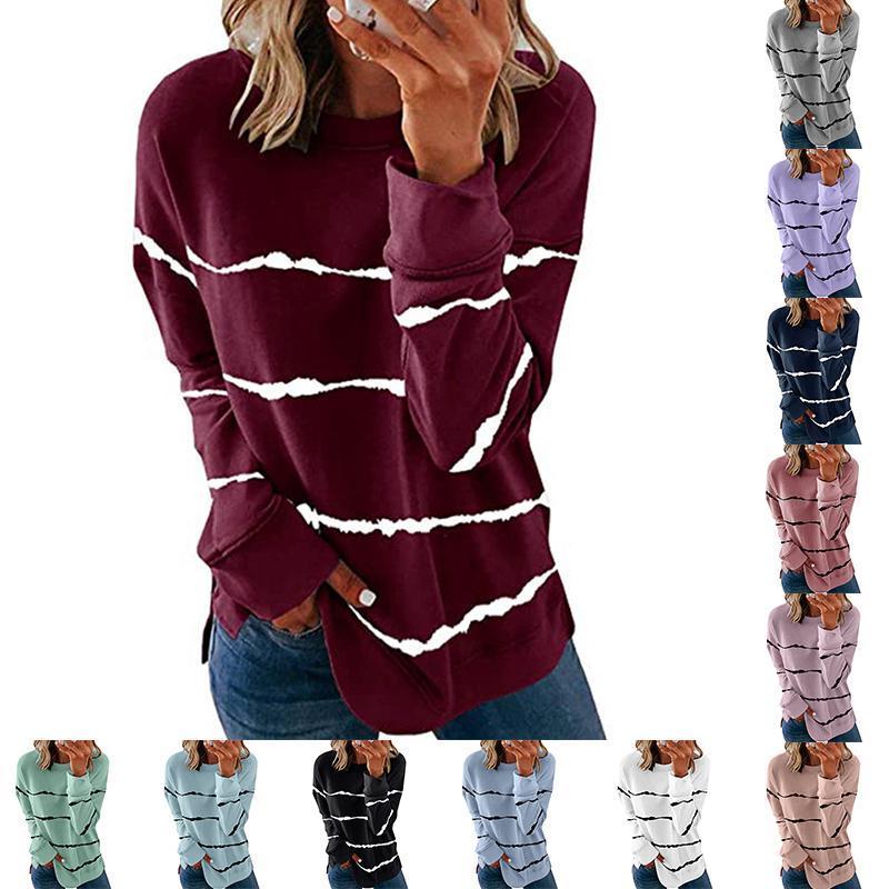 Women Casual Stripe Pullover - Image 16