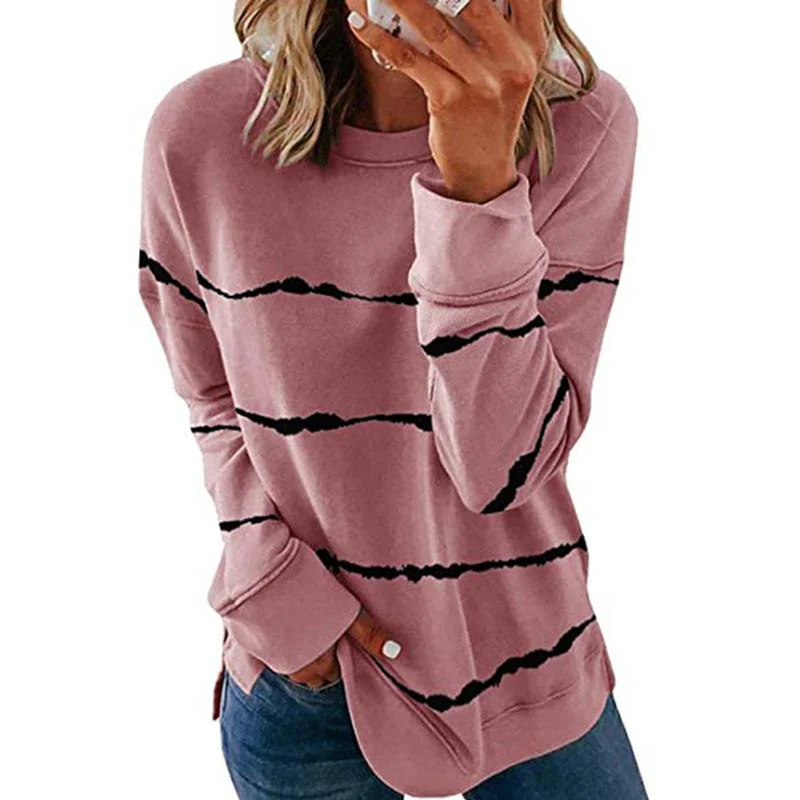 Women Casual Stripe Pullover - Image 3