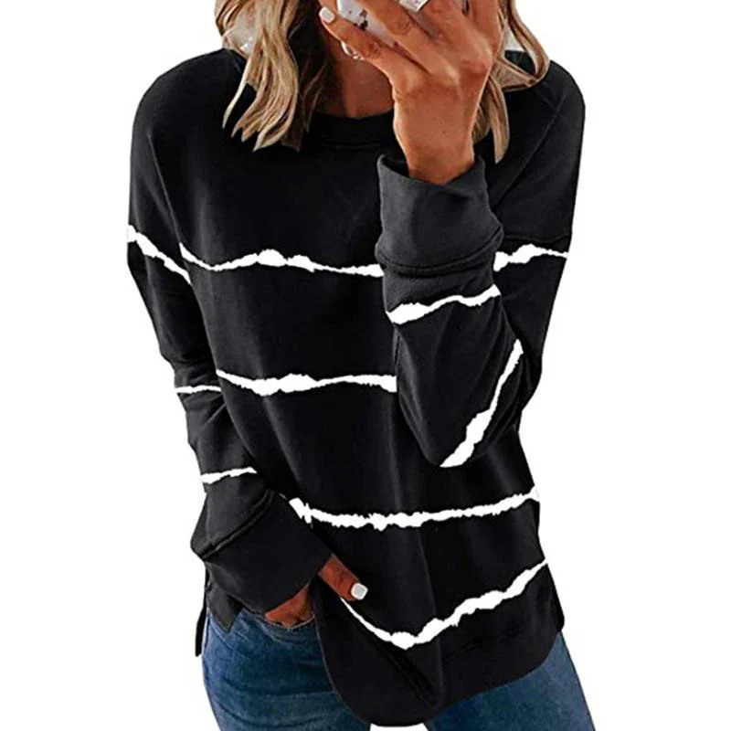 Women Casual Stripe Pullover - Image 4