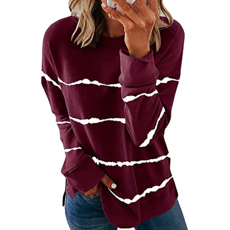 Women Casual Stripe Pullover - Image 6