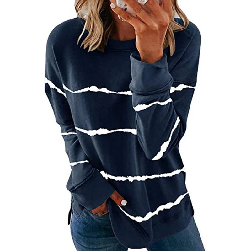 Women Casual Stripe Pullover - Image 7