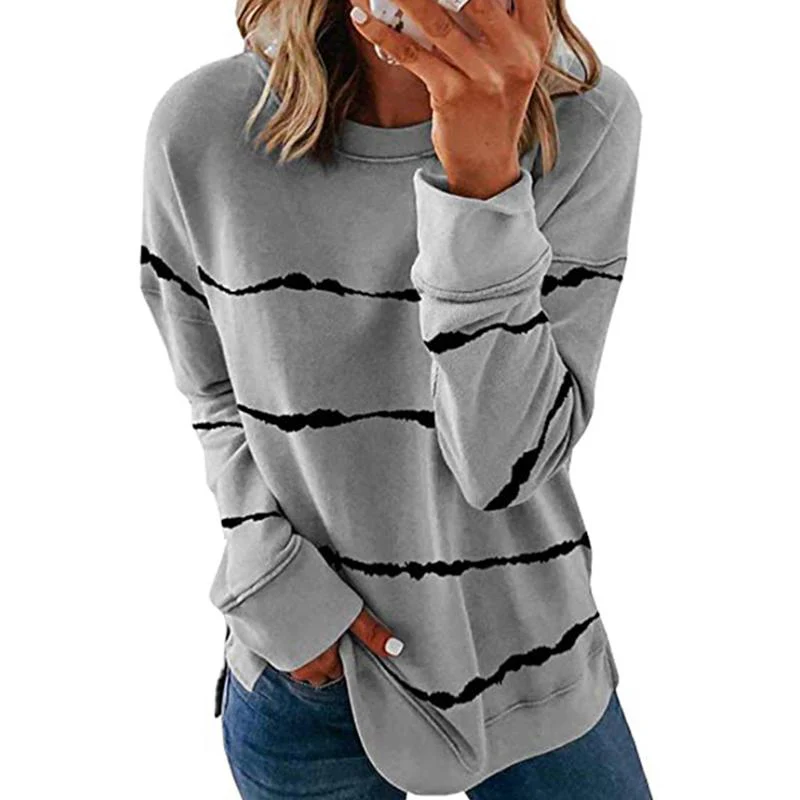 Women Casual Stripe Pullover - Image 9