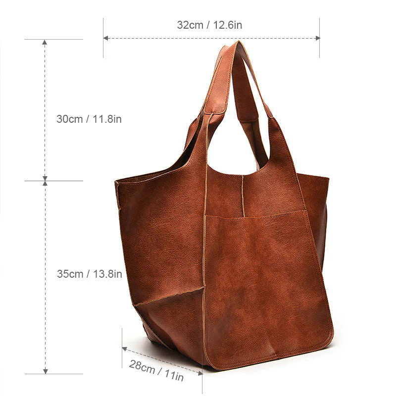 Women Oversize Weekender Leather Handbags - Image 20