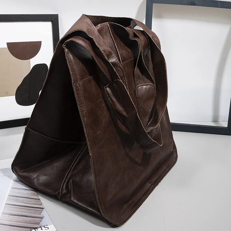 Women Oversize Weekender Leather Handbags - Image 4