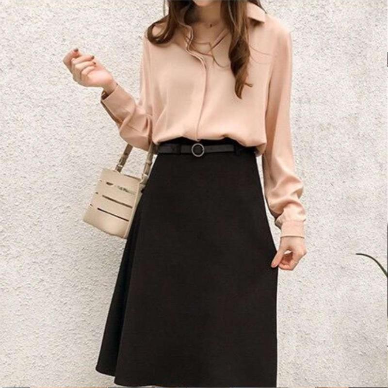 Women Solid Color Chiffon Shirts - Image 8