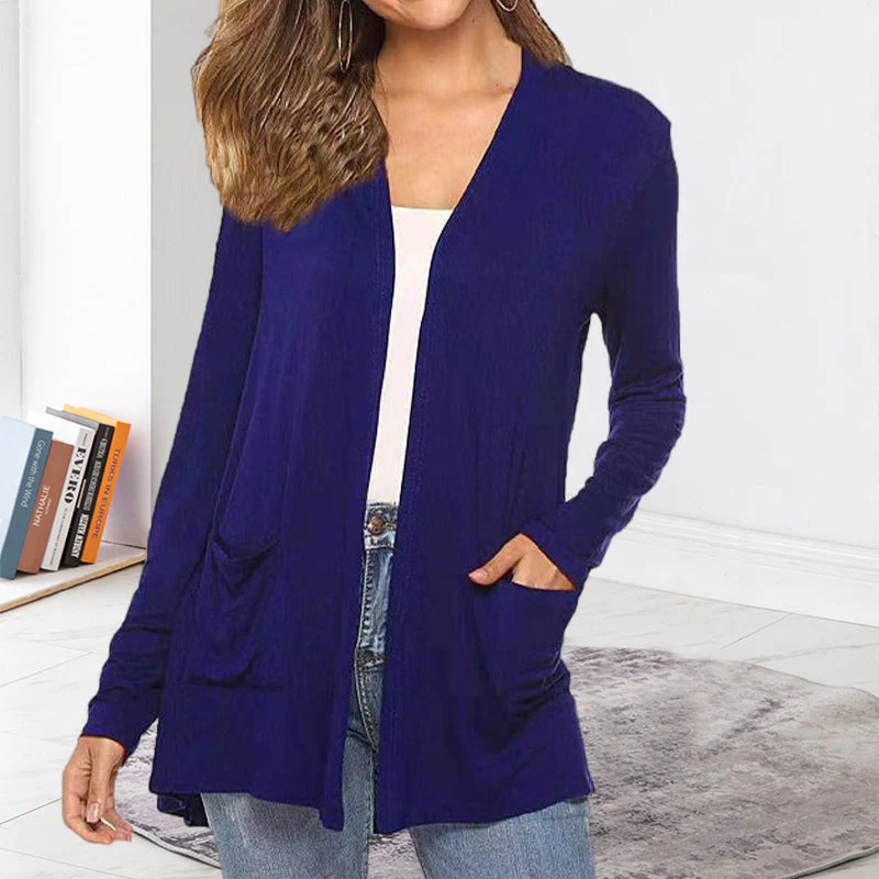 Women's Casual Lightweight Open Front Long Sleeve Cardigans - Image 12