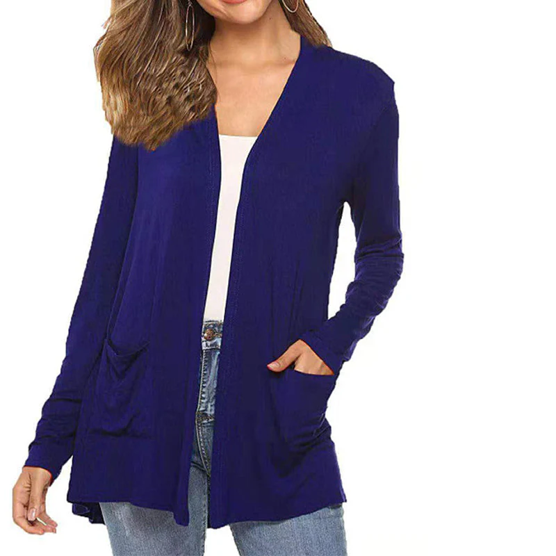 Women's Casual Lightweight Open Front Long Sleeve Cardigans - Image 4