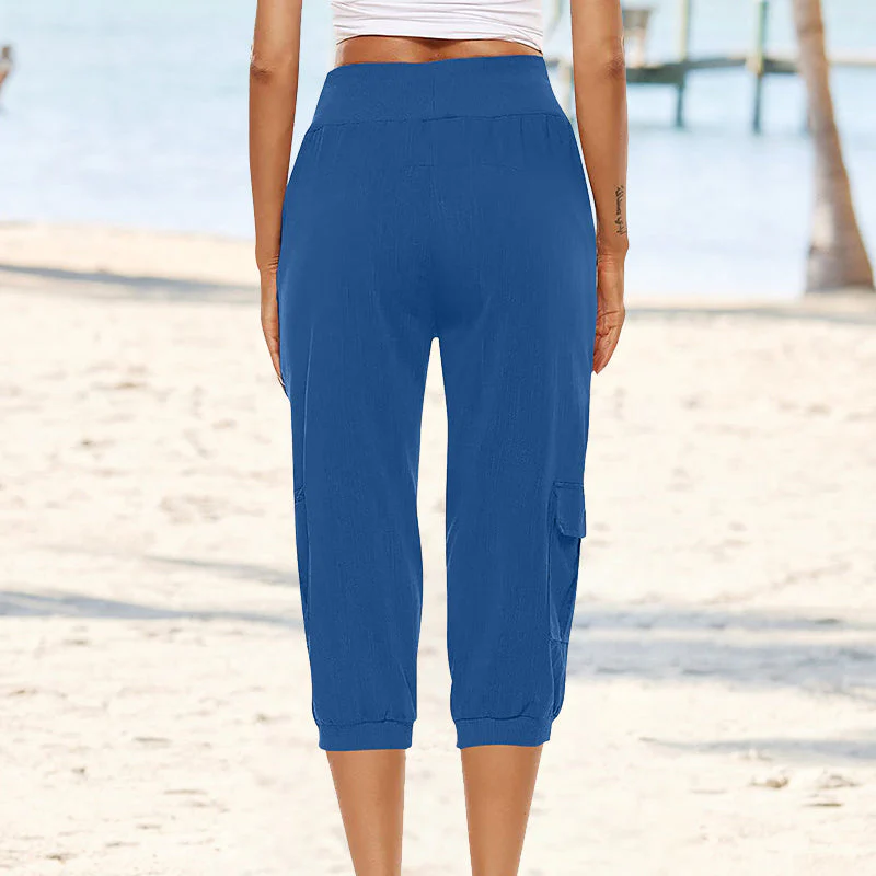 Women's Drawstring Cargo Pants - Image 18
