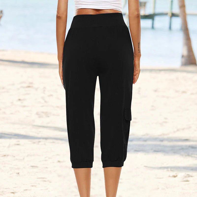 Women's Drawstring Cargo Pants - Image 26