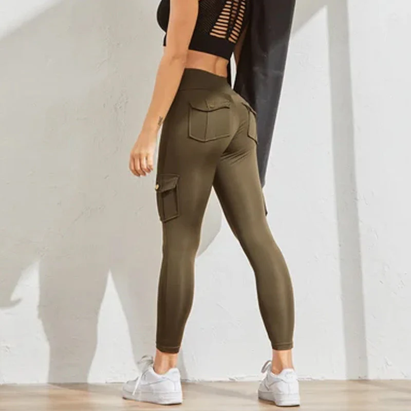 Women's Pocket Sexy Stretch Leggings Fitness Track Pants - Image 12