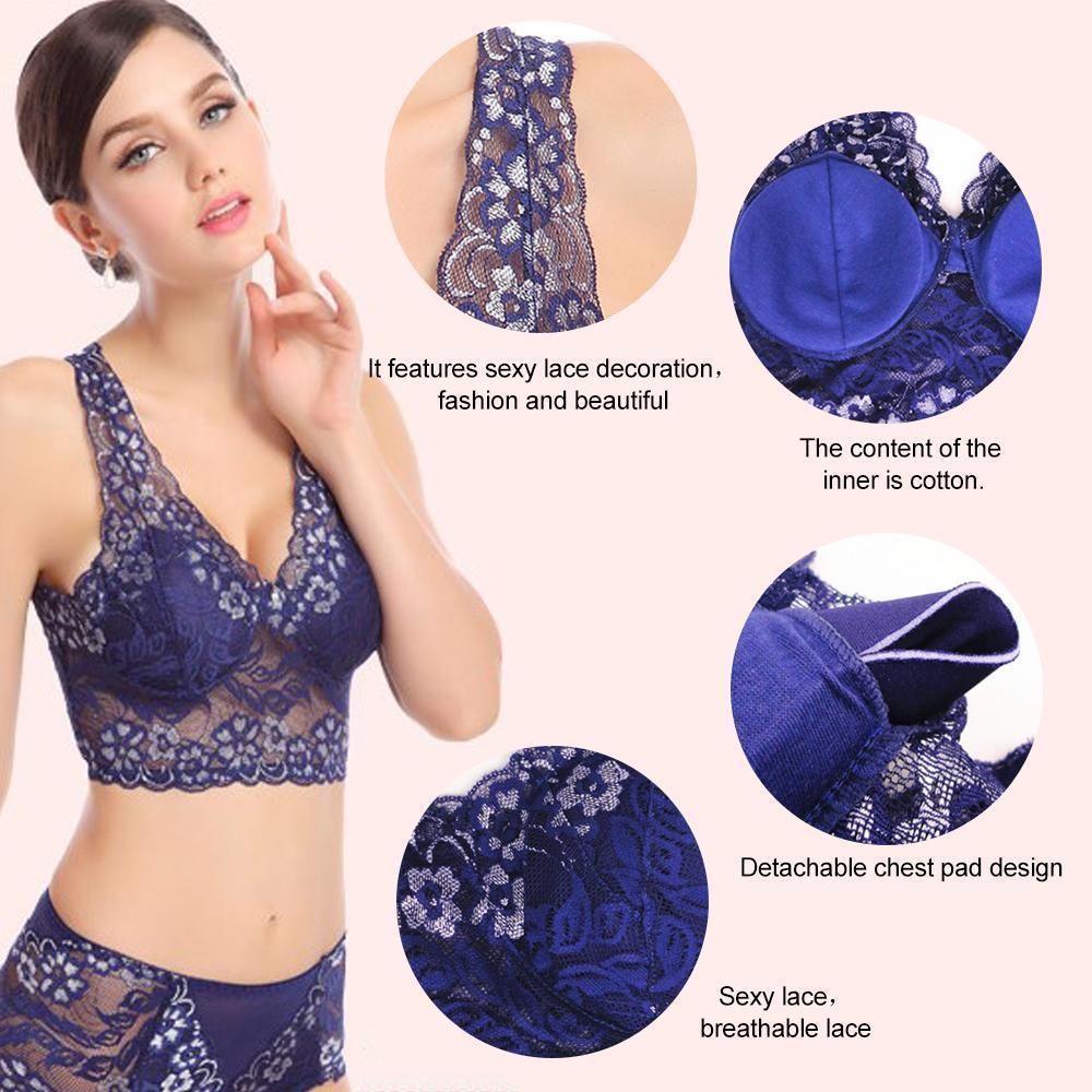 Women's Seamless Sports Lace Bra - Image 2