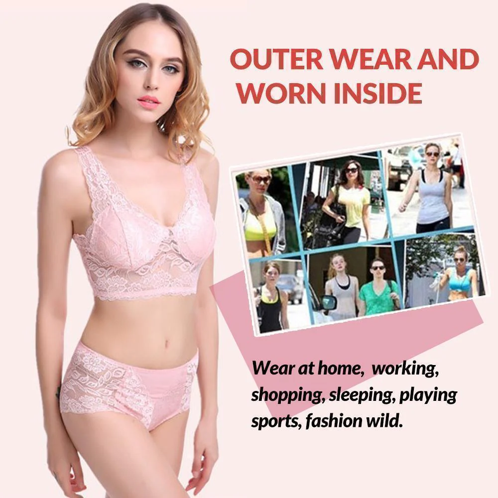 Women's Seamless Sports Lace Bra - Image 4