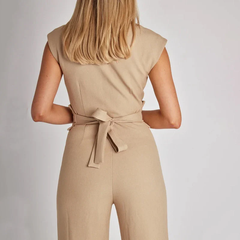 Women's Sleeveless Wide-Leg Jumpsuit - Image 10
