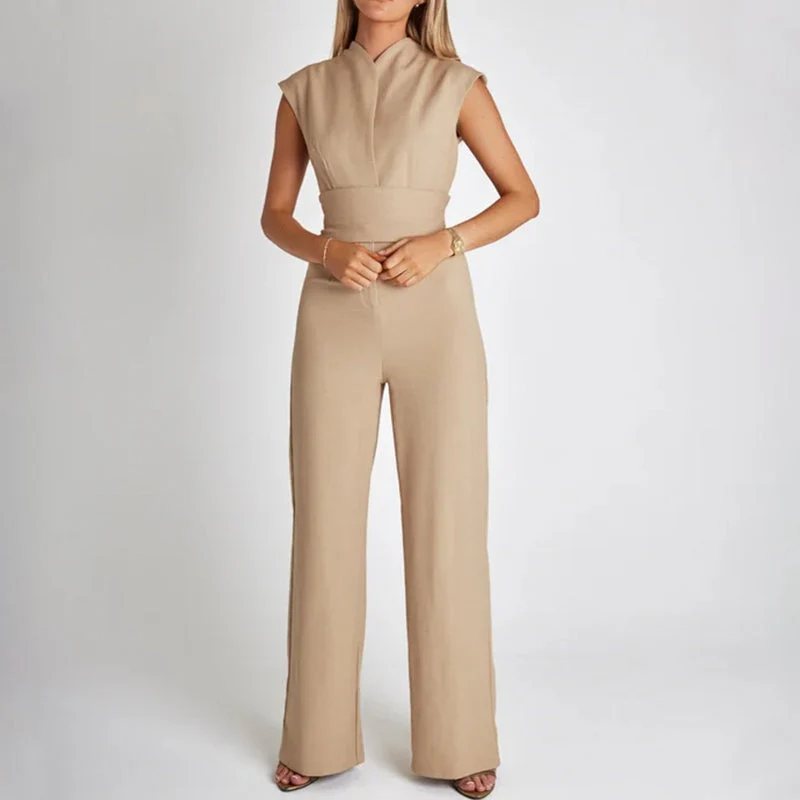 Women's Sleeveless Wide-Leg Jumpsuit - Image 14