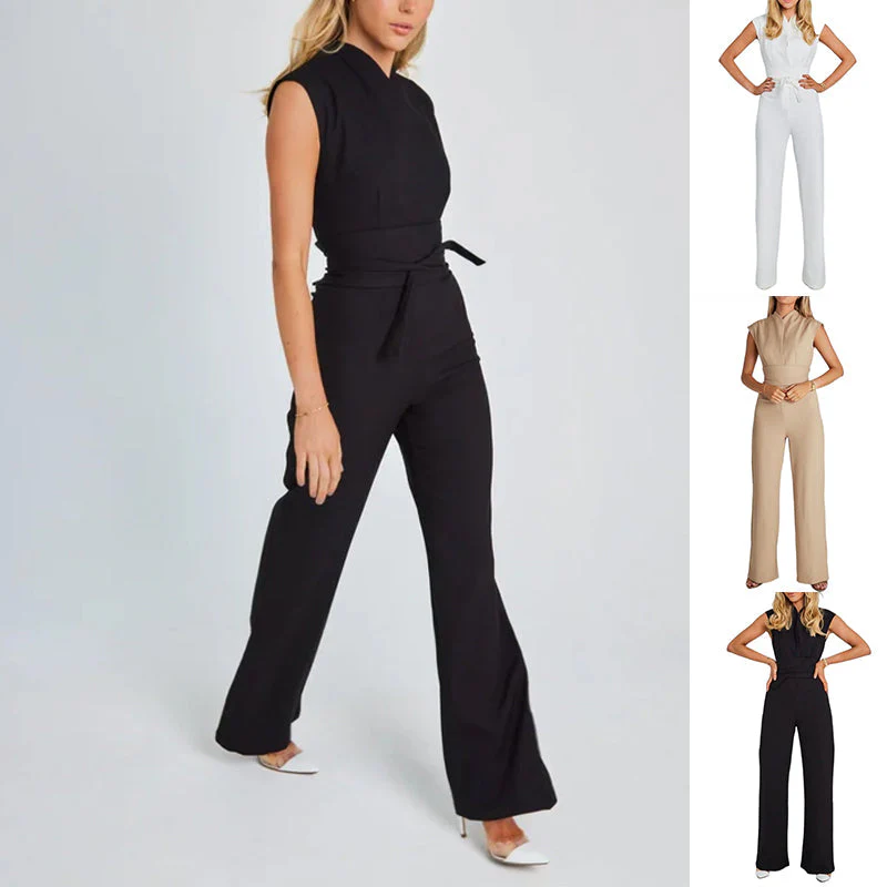 Women's Sleeveless Wide-Leg Jumpsuit - Image 2