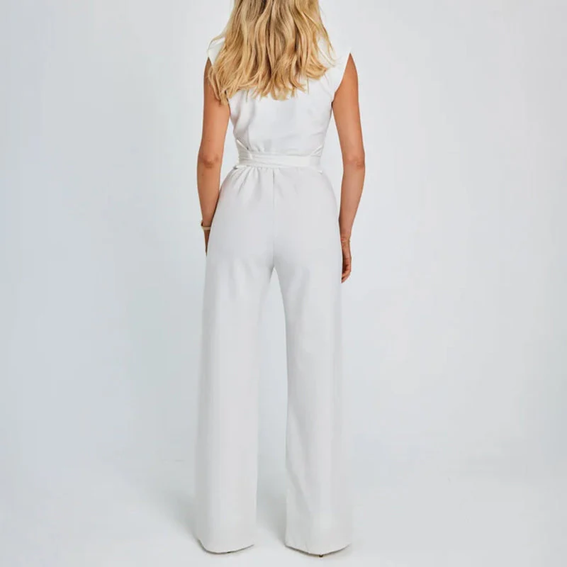 Women's Sleeveless Wide-Leg Jumpsuit - Image 8