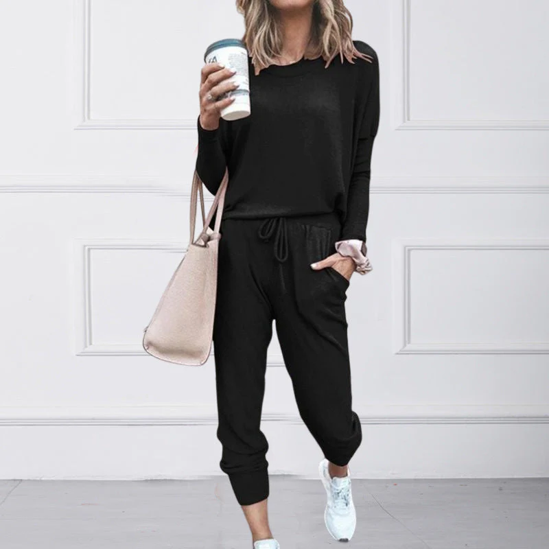 Women's Sweatsuit 2 Piece Jogger Pajamas Set - Image 4