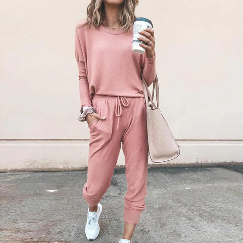 Women's Sweatsuit 2 Piece Jogger Pajamas Set - Image 6