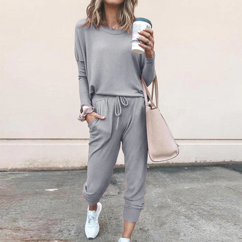 Women's Sweatsuit 2 Piece Jogger Pajamas Set - Image 8
