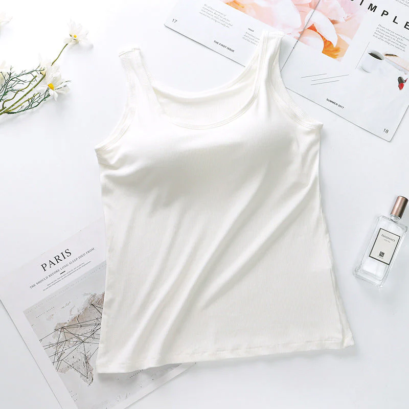 Women's Tank Top with Built-In Bra - Image 10