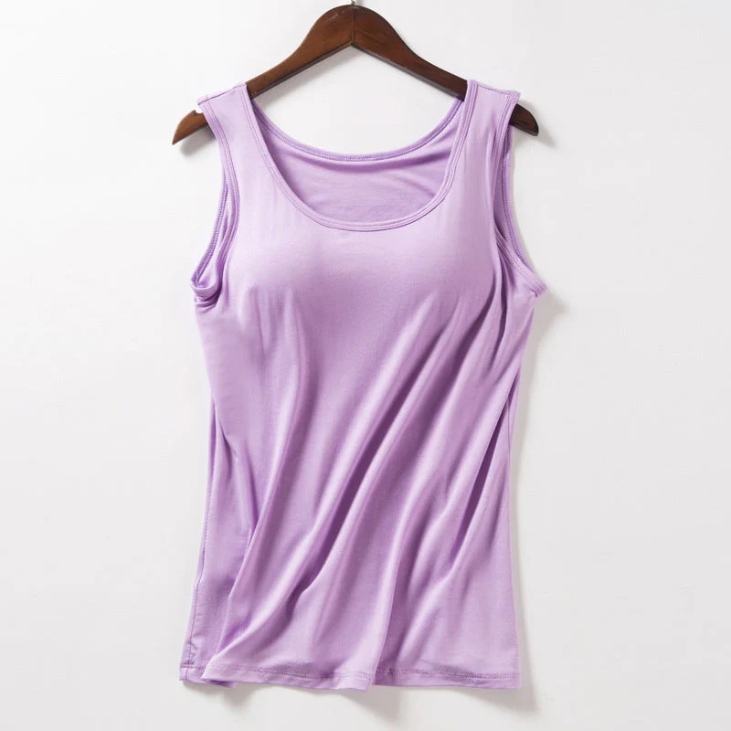 Women's Tank Top with Built-In Bra - Image 16