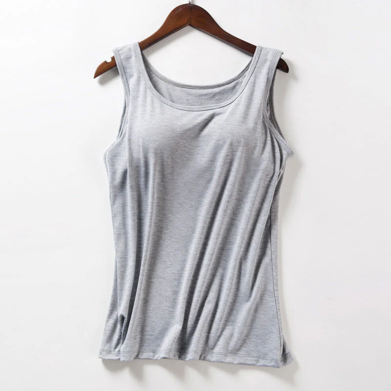 Women's Tank Top with Built-In Bra - Image 19