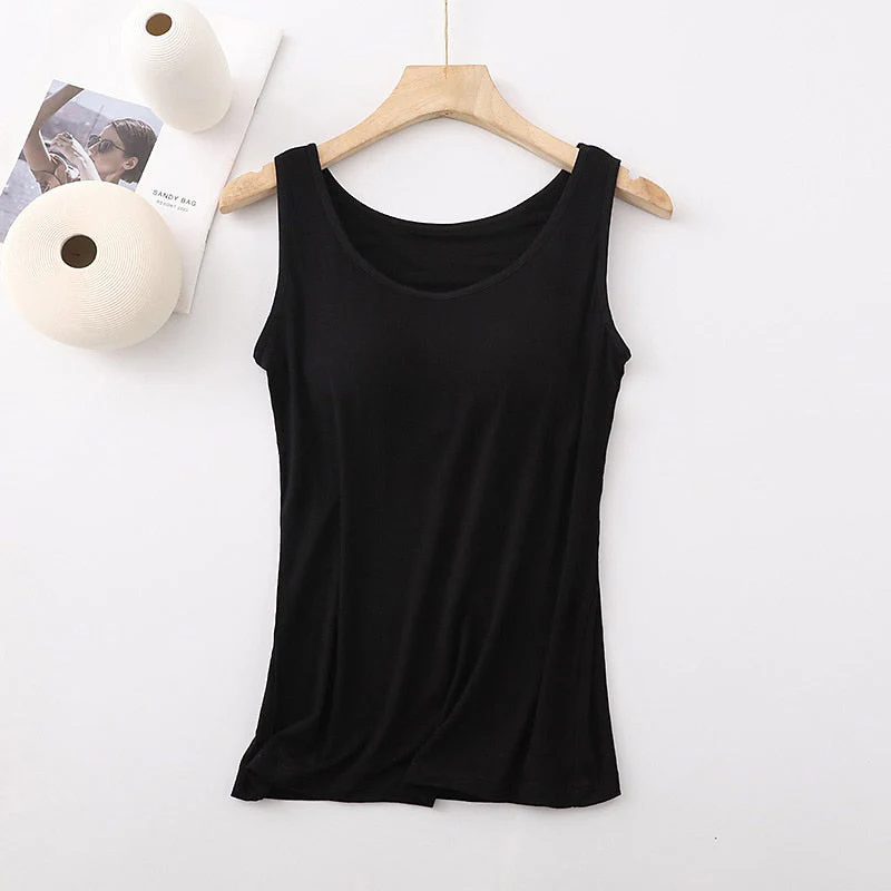 Women's Tank Top with Built-In Bra - Image 7