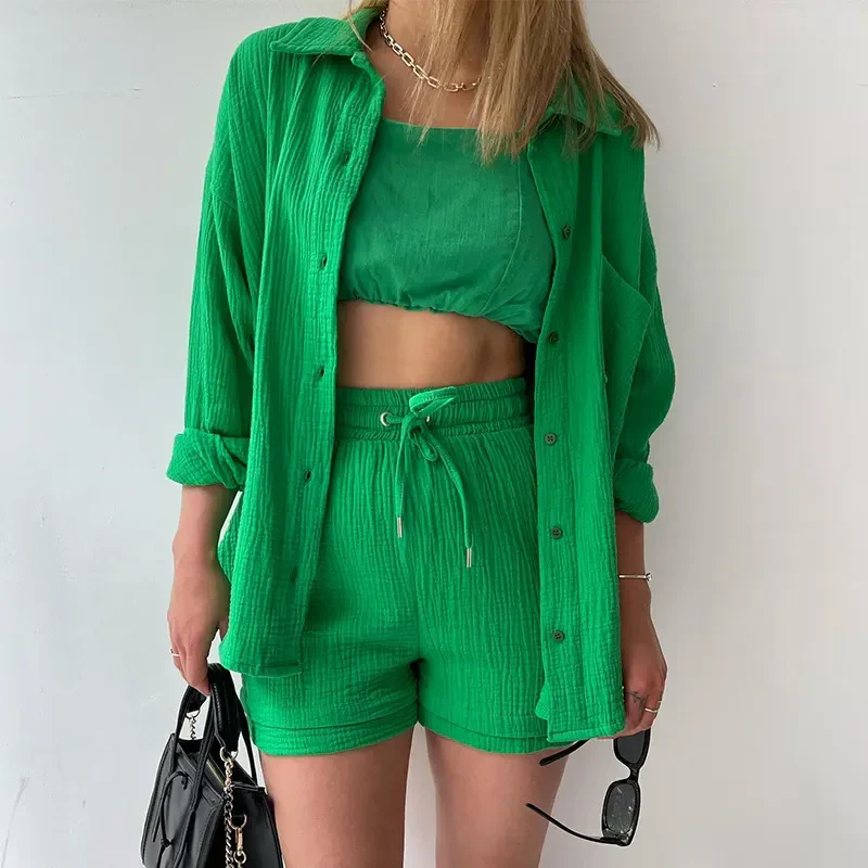 Women's Two-piece Long Sleeve Shirt Fashion Casual Suit - Image 12