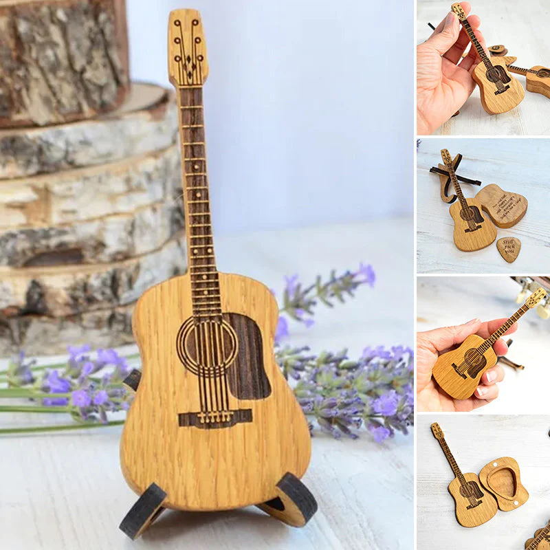 Wooden Acoustic Guitar Pick Box - Image 2