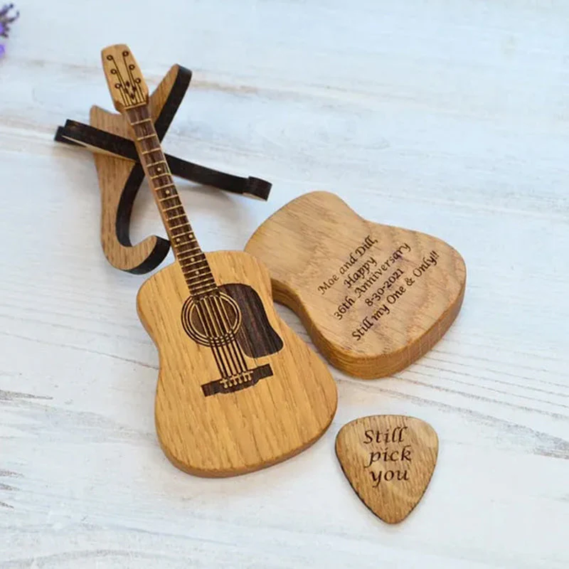 Wooden Acoustic Guitar Pick Box - Image 5