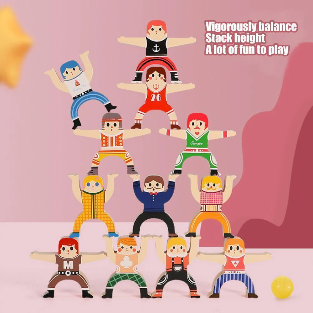 Wooden Stacking Blocks Balancing Toy - Image 2
