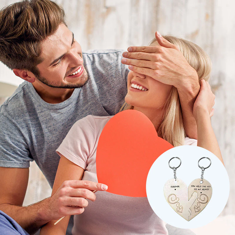 You Hold The Key to My Heart & Forever Couple Keychain - Image 4