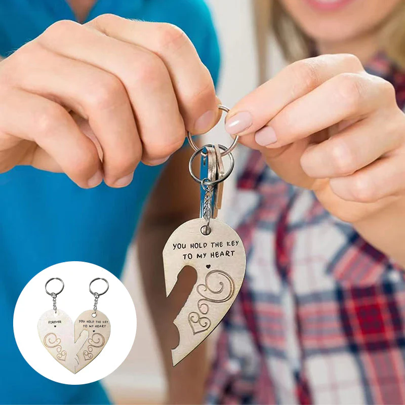 You Hold The Key to My Heart & Forever Couple Keychain - Image 5